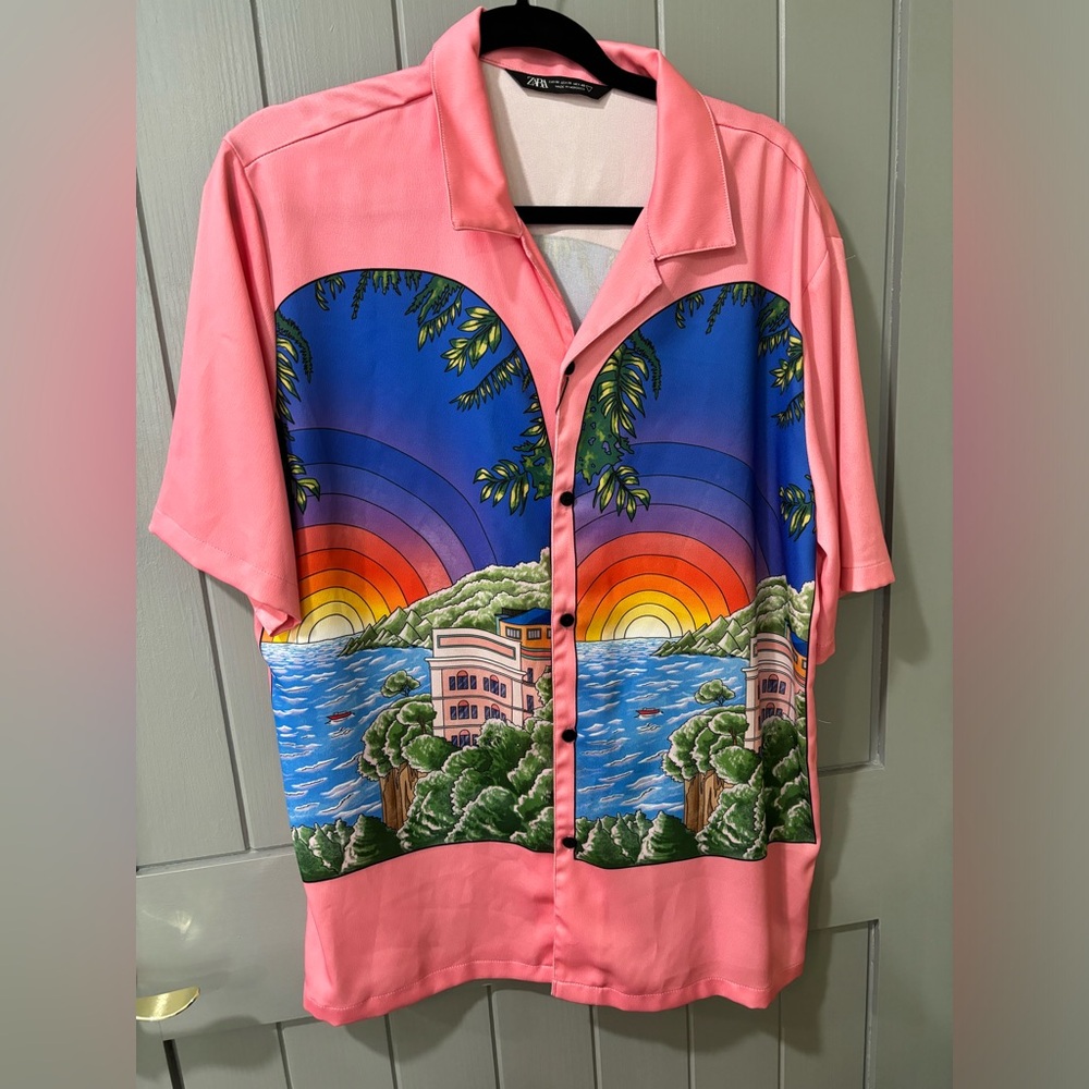 Zara Mens Sunset button up M